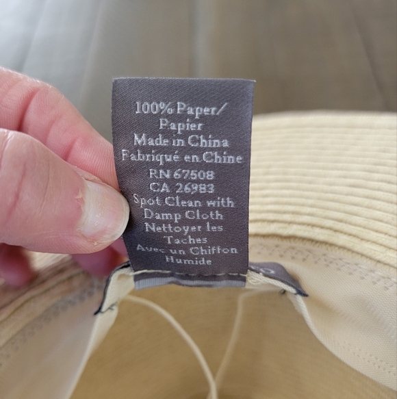 Vince Camuto Woven Adjustable Straw Fedora Hat With Bee Accents - Picture 8 of 8